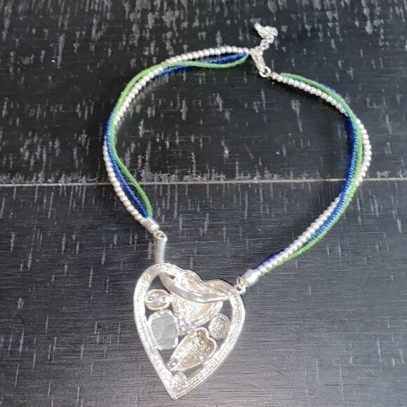 Heart Glass Crystal Seed Bead Enamel Stone Colorful Necklace‌‌‌‌ - Picture 8 of 13